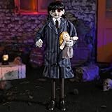 Halloween Animatronics 4ft Darkness Doll, Animated 48inch Decorations with Sound Activated, Creepy Sound, Light Up Eyes, Scary Move, Haunted House Holiday Decor Horror Prop for Indoor, Outdoor