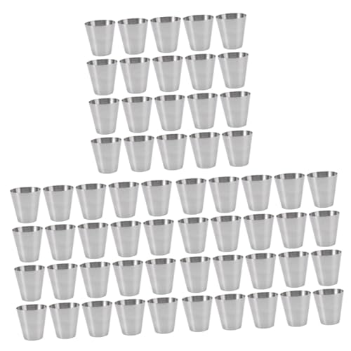 PRETYZOOM 3 Juegos Vaso De Cóctel Taza De Café Máquina Taza De Salsa Tazas Dispensador Gusto Jarras Vaso Medidor Reutilizable Cristalería Vasos Grifo Expandible Embudo Plata 20 piezas * 3