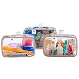 Kit 3 Necessaire Organizadora Multiuso Porta Pertences Acessórios Transparente TAM PP - Bubag!