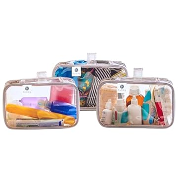 Kit 3 Necessaire Organizadora Multiuso Porta Pertences Acessórios Transparente TAM PP - Bubag!