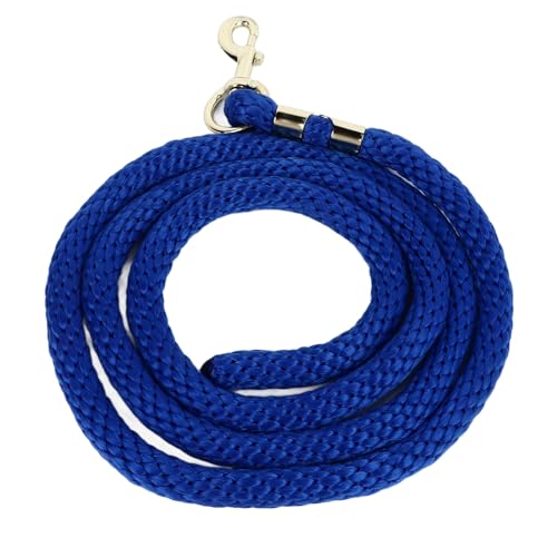 2 M Long Horse Net Longline with Large Hook, Comfortable Hand Feeling for Horse Long Rope for Better Control and Safety, Suitable for All Horses (Navy Blue #13)