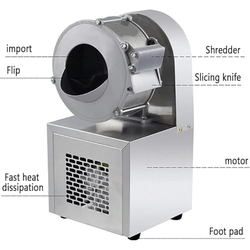 Cortadora eléctrica de vegetales 180W acero inoxidable miniatura 5