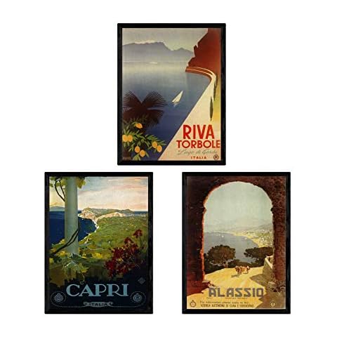 Nacnic Posters Vintage de Italia con Marco en Tamaño A3 Cover