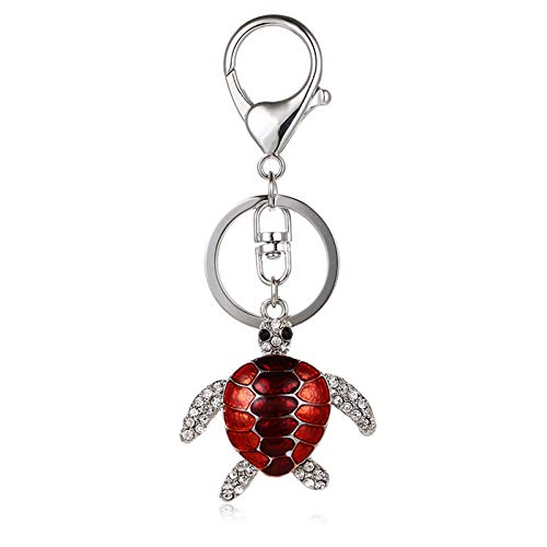 Preisvergleich Produktbild GMTEXTILES Turtle Key Case Kristall Anhänger Schlüsselanhänger Ring Weihnachtsschmuck Schmuck Frauen
