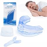 Férula Antirronquidos Ajustable para Dormir – Dispositivo de Avance Mandibular Termomoldeable | Ayuda a Reducir los Ronquidos | Fácil de Usar e Incluye Cepillos de Limpieza para mayor Higiene