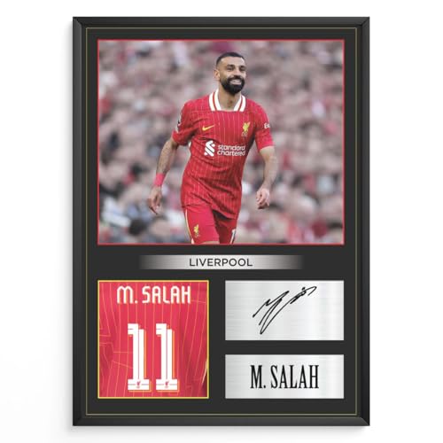 Image of Zafs Mo Salah Signed Liverpool Photo Unframed Gift Print for Football Fans (Digitally Reproduced Signature) (A4 Without Frame)