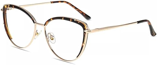 Firmoo Lentes de bloqueo de luz azul, antifatiga ocular, anti dolor de cabeza, corte UV, gafas de lectura para computadora Cateye con aumento