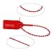 Leadseals(R) 100 Plastic Tamper Seals, Zip Ties for Fire Extinguishers Pull Tite Security Tags Numbered Disposable Self-Locking Tie 250mm Length (Red)