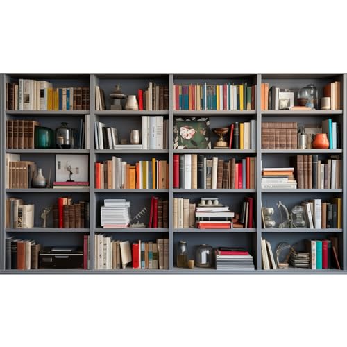 Fondo de biblioteca 8x6 pies para fotografía miniatura 1