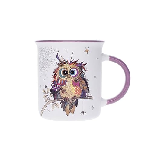 Kiub Mug avec des animaux - motif chouette des bois - matière porcelaine fine - contenance 320ML