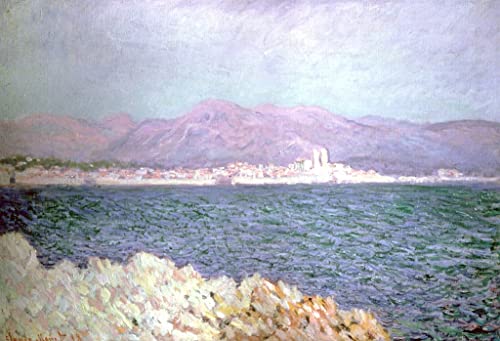 Affiches et gravures Monet Golfe d'Antibes peinture toile 60x90cm