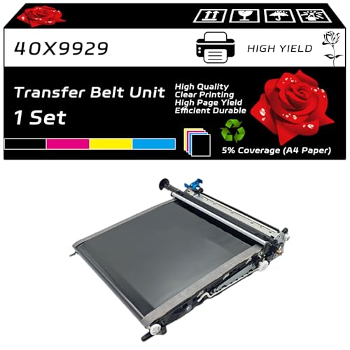 40X9929 Transfer Belt Unit Compatible for Lexmark CS720de CS720dte CS725de CS725dte Printers, with Chip, High Yield 250000 Pages, Clear Printing (1 Set)