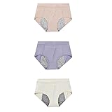 Ladies Menstrual Briefs Cotton Period Panties Absorbent Leak Proof Crotch High Waist Underwear Sporty Hipster Panty Breathable Soft Knickers Multipack Pack Of 5 Multipack M