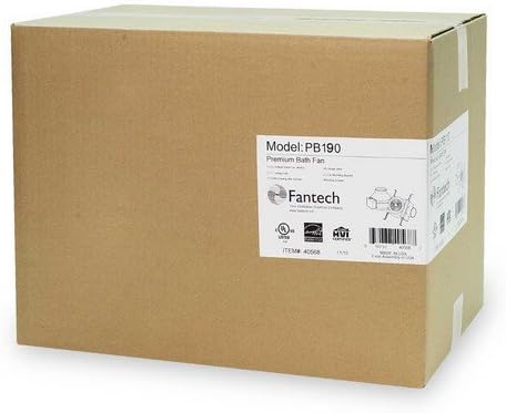 Miniatura 3 de Kit de ventilador de baño PB190 Premium (rejilla individual), utiliza conducto de 6 pulgadas (solo ventilación)