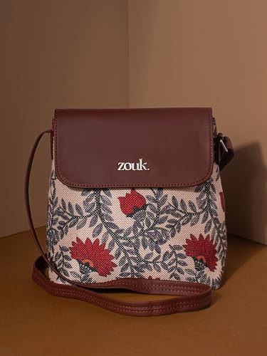 Image of ZOUK Flap Sling Bag | Crossbody Bags for Women | Women's Handbags | Stylish | Vegan Leather Evening Bag | Travel & Office Use | Purse and Wallet |