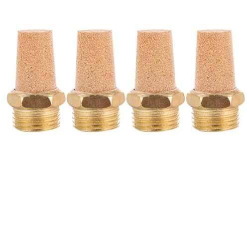 MUCKLILY 4piezas Silenciador Neumático De Latón Rosca Macho Dispositivo Compacto Para Reducción De Ruido y Flujo De Aire y Fácil De Instalar