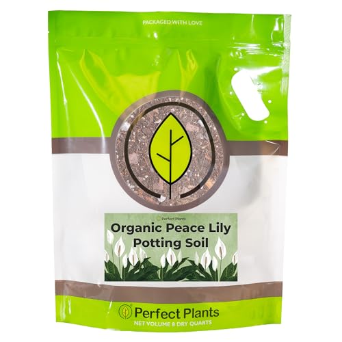 Organic Peace Lily Potting Soil by Perfect Plants | Organic Premium Mix | Use with Peace Lily,...