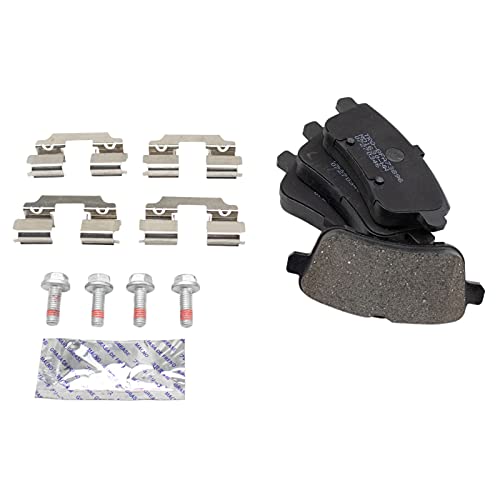 Image of TRQ Rear Brake Pad & Rotor Set Semi Metallic Compatible with 2013-2015 Mercedes-Benz ML350 2014 ML550 2015 ML400 2016-2018 GLE350 2016 GLE300d GLE450 AMG 2016-2017 GLE400 2017-2018 GLE43 AMG GLE550e