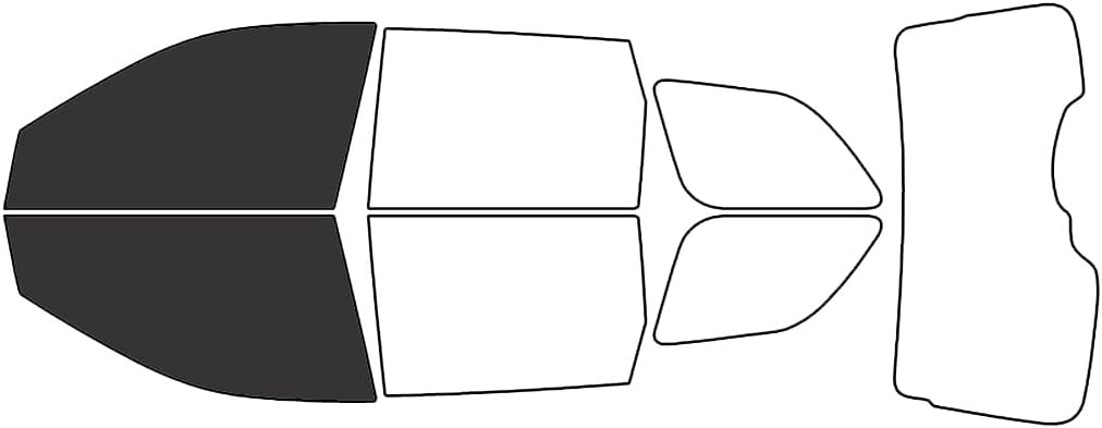 Rvinyl Window Tint Kit Compatible with Jeep Grand Cherokee 2011-2013 - Black 20% - Single Ply No Bubble Film - Do it Yourself Vehicle Front Precut Kit