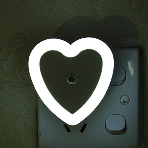 for Bedroom Intelligent Shape LED Heart Plug-in Sensor Light Night Control Lamp Hallway Light Night Lights for 5+ Year Old Boys Cover