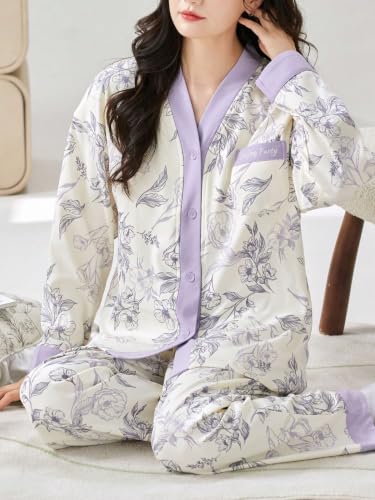 Image of LITZO Womens Korean Night Dress || Pyjama Set ||Korean Nightsuit || Women Nightwear ||Round Neck Half Sleeve Nightsuit || Loungewear || Everyday Nightdress (L-228-233)