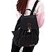 WITERY Backpack Purse for Women- Casual Daypack Small Canvas Backpack with Flap Drawstring, Ladies Multi-Pocket College Bookbag Shoulder Bag Travel Bag for Work Daily Trip
