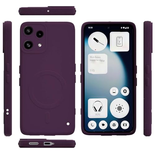 Image of Back Cover | MagFit Ring Design (Non-Magnetic) | Shockproof Case | Anti-Slip Grip | Raised Camera Edges | Slim Protective Case for Nothing Phone (3a) Lite 5G (Purple)