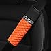 zipelo 2 Pcs Auto Seat Belt Cover, Breathable Leather Shoulder Pads Protect Your Neck, Harness Pads Strap for a More Comfortable Driving, Car Accessories Compatible with Adults Kids (Orange)