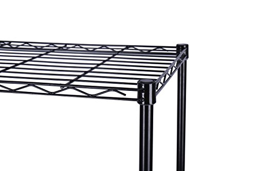 JEROAL 4-Tier Wire Shelving, Metal Wire Shelf Storage Rack, Durable Organizer Unit Perfect for Kitchen Garage Pantry Organization in Black, 21" Wx14 Dx46.5 H