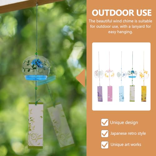 Carillons à vent en verre transparent suspendus déco extérieure patio