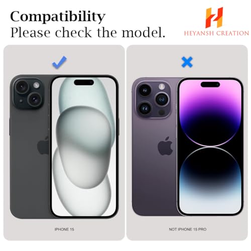 Image of Tempered Glass Screen Protector Compatible for OnePlus Nord CE 3 Lite 5G with Edge to Edge Coverage and Easy Installation Kit, Pack of 1, Black (IPHONE 15)