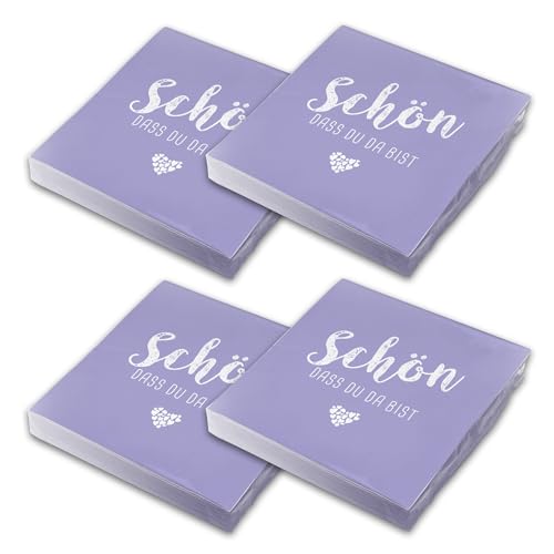 itenga Servietten Schön dass du da bist 30 x 30cm 3-lagig 80 Stück...