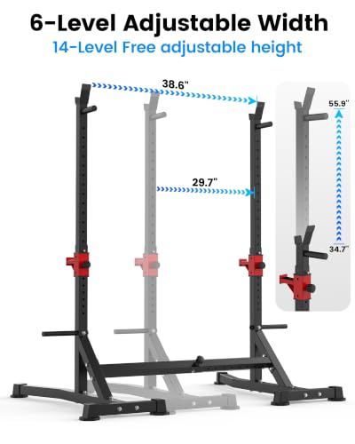 Image of Uboway Bench Press Rack, Adjustable Squat Rack for Home Gym, Barbell Rack
