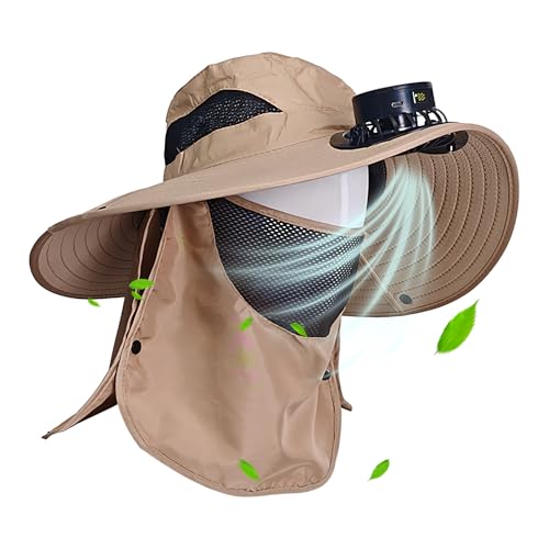 Chapeau à ventilateur solaire contre la chaleur et les rayons UV