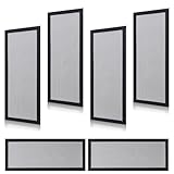 6St 30,5x10,2cm Magnetische Lüftungsabdeckungen, Lüftungsschlitz Abdeckung Boden Lüftungsabdeckungen Lüftungsnetzfilter für Fußböden Decken Wände fangen Schmutz Haare Staub Auf