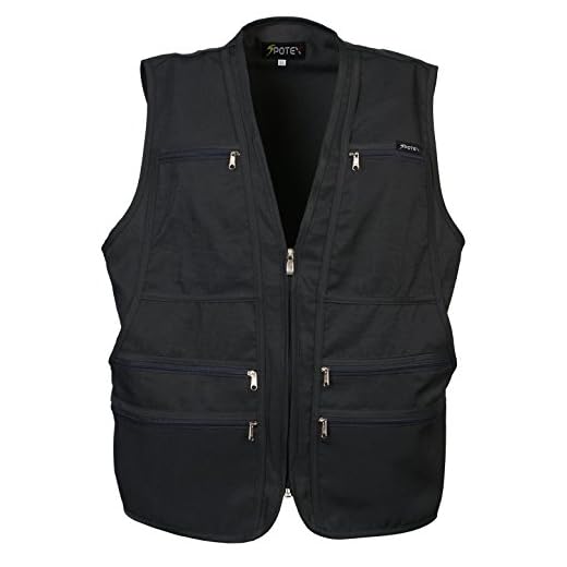 Men's 9 Pockets Work Utility Vest Military Photo Safari Travel Vest (L, Charcoal)