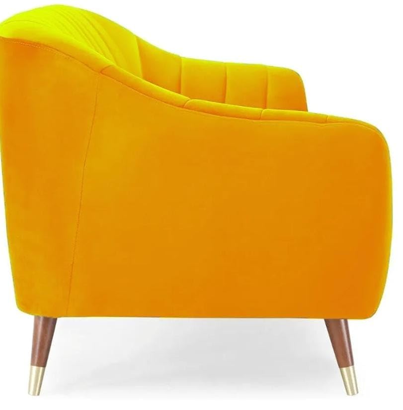 Image of Supernal 3 Seater Sofa Set with Brass tip Legs Perfect Gives Luxurious Look for Home /Living Room /Office /Guest Room /Hotels /Lounge