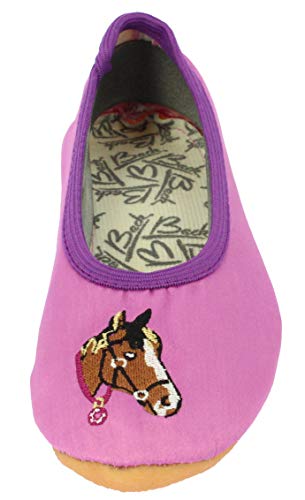 Beck Fille Pferd Chaussons, Violet, 35 EU