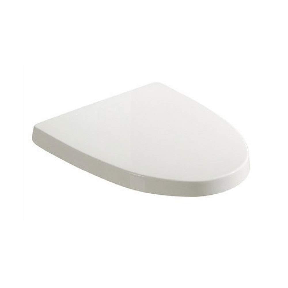 CGJdfjhE toilet lid， Toilet Seat Universal with Adjustable Length Mute Easy to Install Lid for U Shape(Wit)