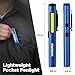 WORKPRO Rechargeable Flashlight, LED Pen Light with 365 nm UV Black Light, 450 Lumen Pocket Penlight, Magnetic Clip, for Hurricane Deluge Flood Emergency