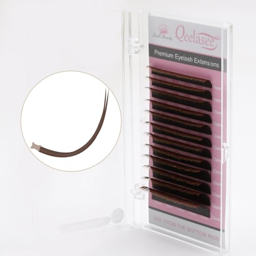 Double Tips Flat Ellipse Eyelash Extensions Supplies 0.20 C curl ...
