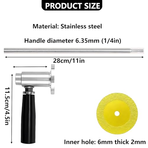 Image of Pvc Inside Pipe Cutter Replacement Blades, 10 Pcs Inside Pipe Cutter Replacement Blades, Diamond Cutting Blade Wheel with 1 /4 inch Hex Shank, for Cutting Glass, Jade, Crystal, Ceramics and etc.