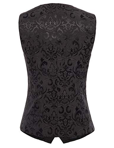 Grace Karin CL010949-1_XL@#YYSBSL Women'S Vintage Vest Steampunk Button Vest Gothic Waistcoat(Xl,Black) thumb #1