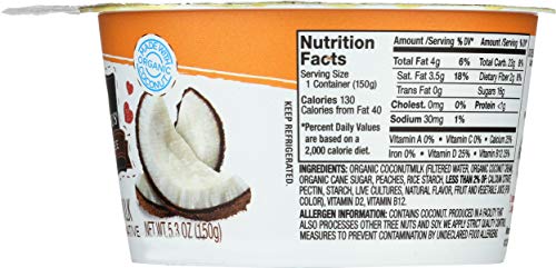 SO DELICIOUS Peach Coconut Milk Yogurt, 5.3 OZ
