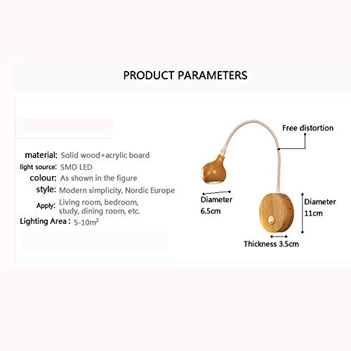 Aplique de pared LED negro ajustable con interruptor para lectura 5-10㎡ 4