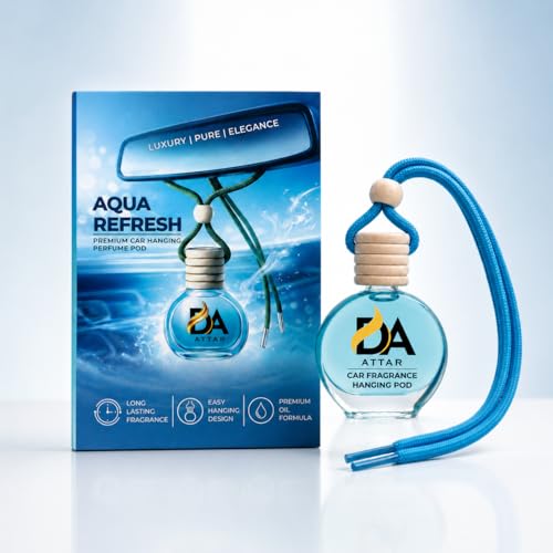 Image of Aqua Refresh Car Freshener Hanging Pod 12ml Wooden Lid Lasts Up to 45-60 Days