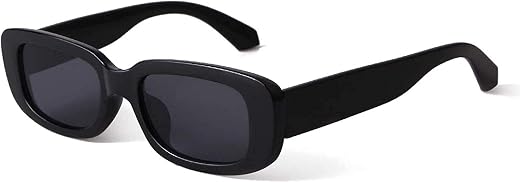Izaan Mart Women Square UV Protected Sunglasses Black Frame, Black Lens (Medium) - Set of 1