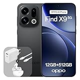 OPPO Find X9 5G 12+512GB, Smartphone sbloccato AI, Display ProXDR 6,59" 120Hz, Fotocamera Hasselblad da 50 MP, 4K Motion, 7025 mAh, IP69, Space Black (Con carica 80W SUPERVOOC e Enco Air4)