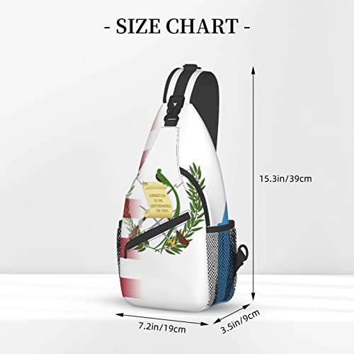 Mochila bandolera unisex con bandera de EE.UU. y Guatemala miniatura 4