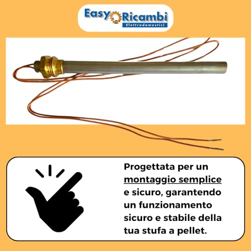 Bujía de Encendido para Estufa de pellets, 300 W, 140mm/150mm, diámetro: 9,9 mm, Rosca: 3/8,-para Estufa Piazzetta de Ungaro. - imagen 7